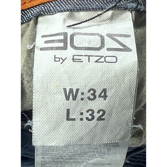 ETZO Men's Biker Moto Slim Skinny Ripped Distressed Denim Jeans 34x32 7520 - Picture 3 of 15